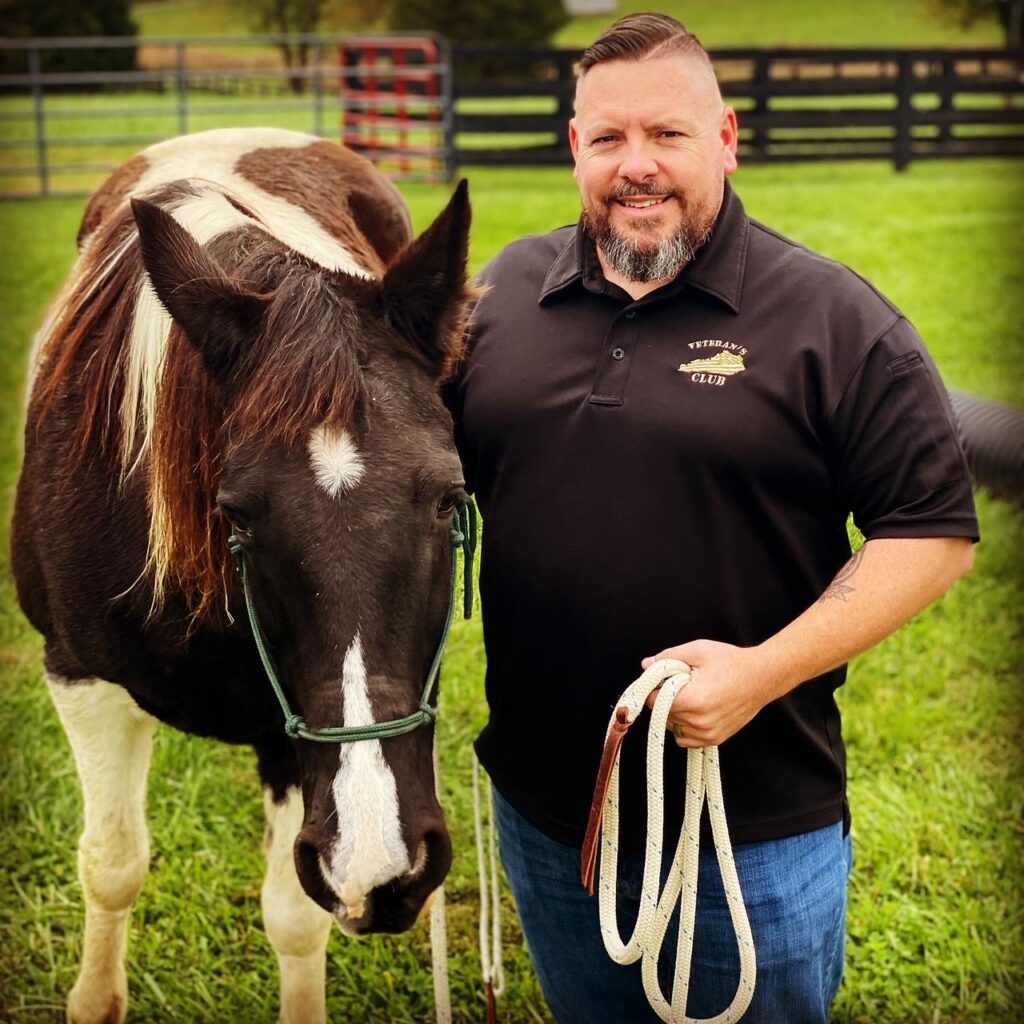 Kentucky Army combat veteran Jeremy Harrell founded Veteran’s Club, based in the Louisville area, and advocates for mental health through a variety of organizations. Among other programs, The Veteran's Club runs an Equine Facilitated Mentoring program to help veterans with PTSD and traumatic brain injuries.